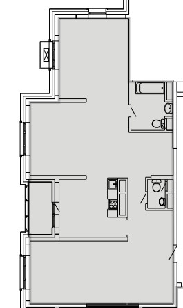 Трёхкомнатная квартира 111 м²