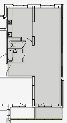 Двухкомнатная квартира 80 м²