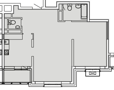 Двухкомнатная квартира 76.9 м²