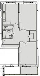 Двухкомнатная квартира 79.1 м²