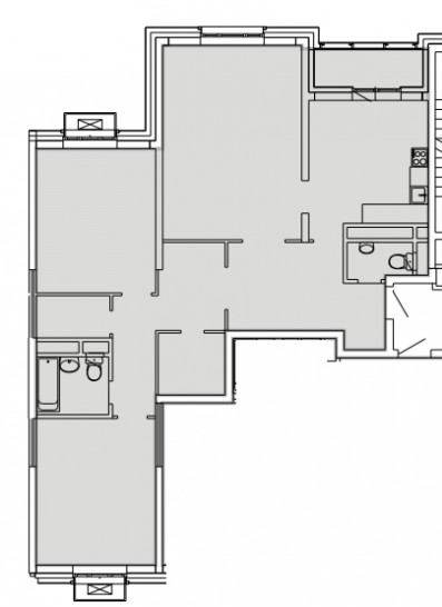 Трёхкомнатная квартира 112.7 м²
