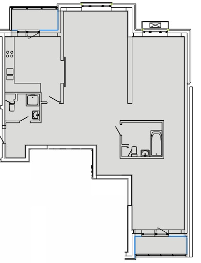 Трёхкомнатная квартира 117.9 м²