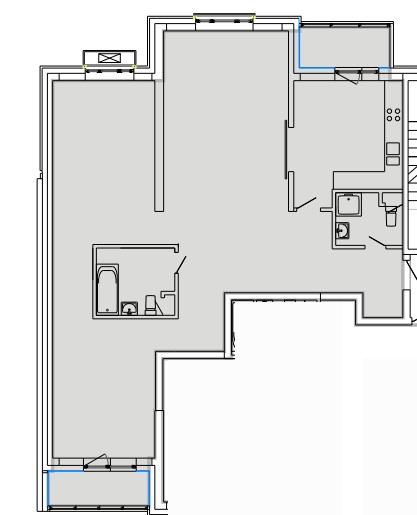 Трёхкомнатная квартира 155.7 м²